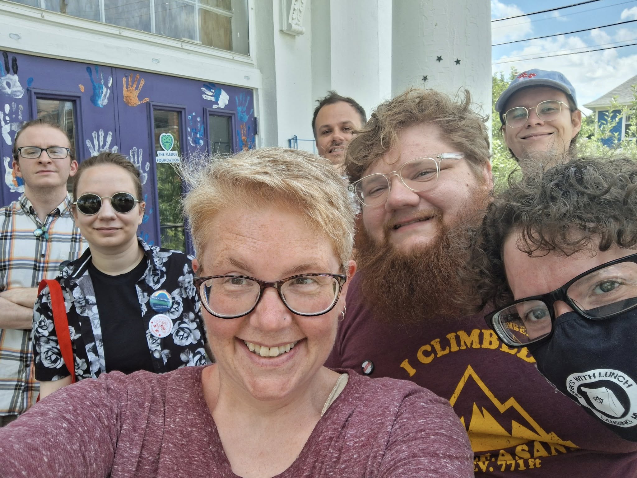 Julie Vandenboom canvassing in Lansing