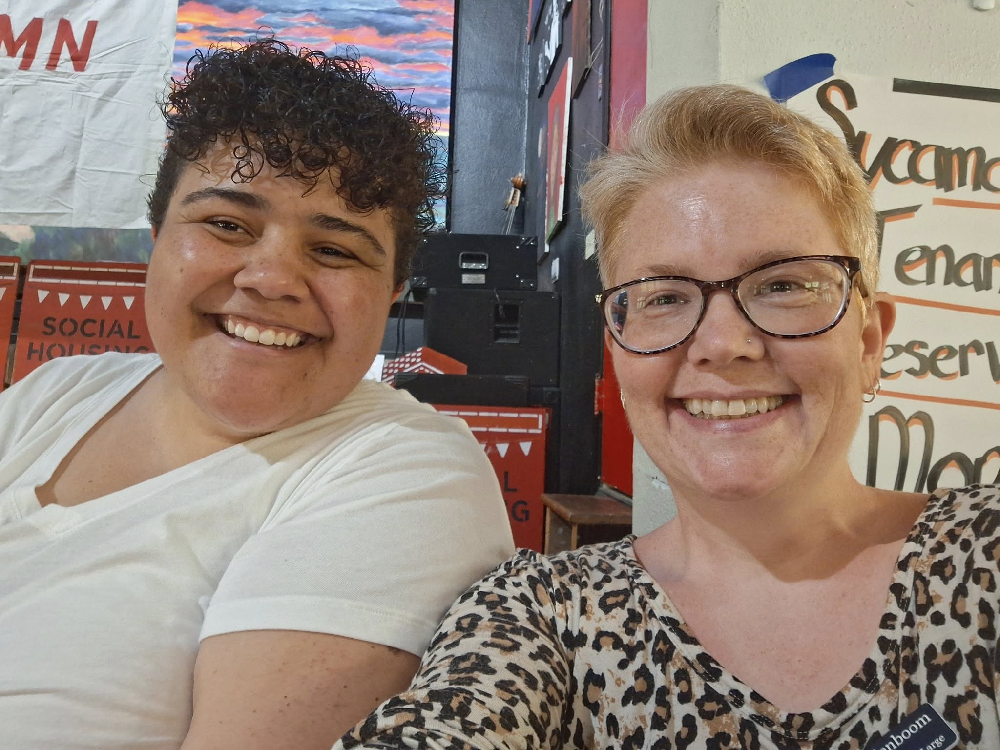 With Olivia at a campaign stop